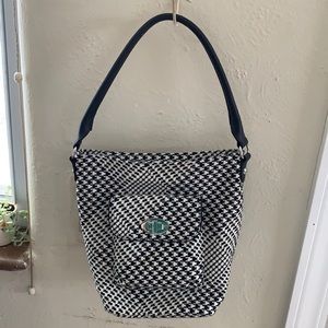 Talbots bag. Never used.  Beautiful black and white classic houndstooth bag.